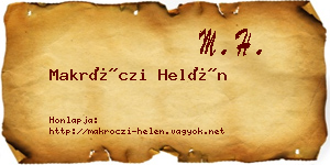 Makróczi Helén névjegykártya